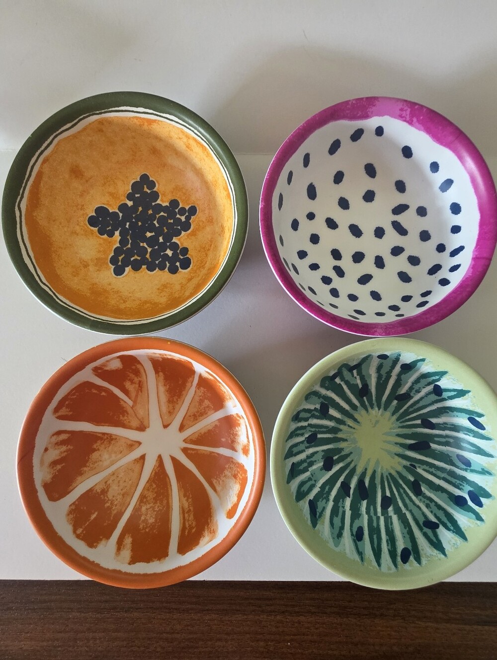Opal House Set Of 4 Melamine Berry Bowls 4"x1.5"